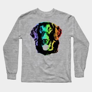 Rainbow Flat-Coated Retriever Long Sleeve T-Shirt